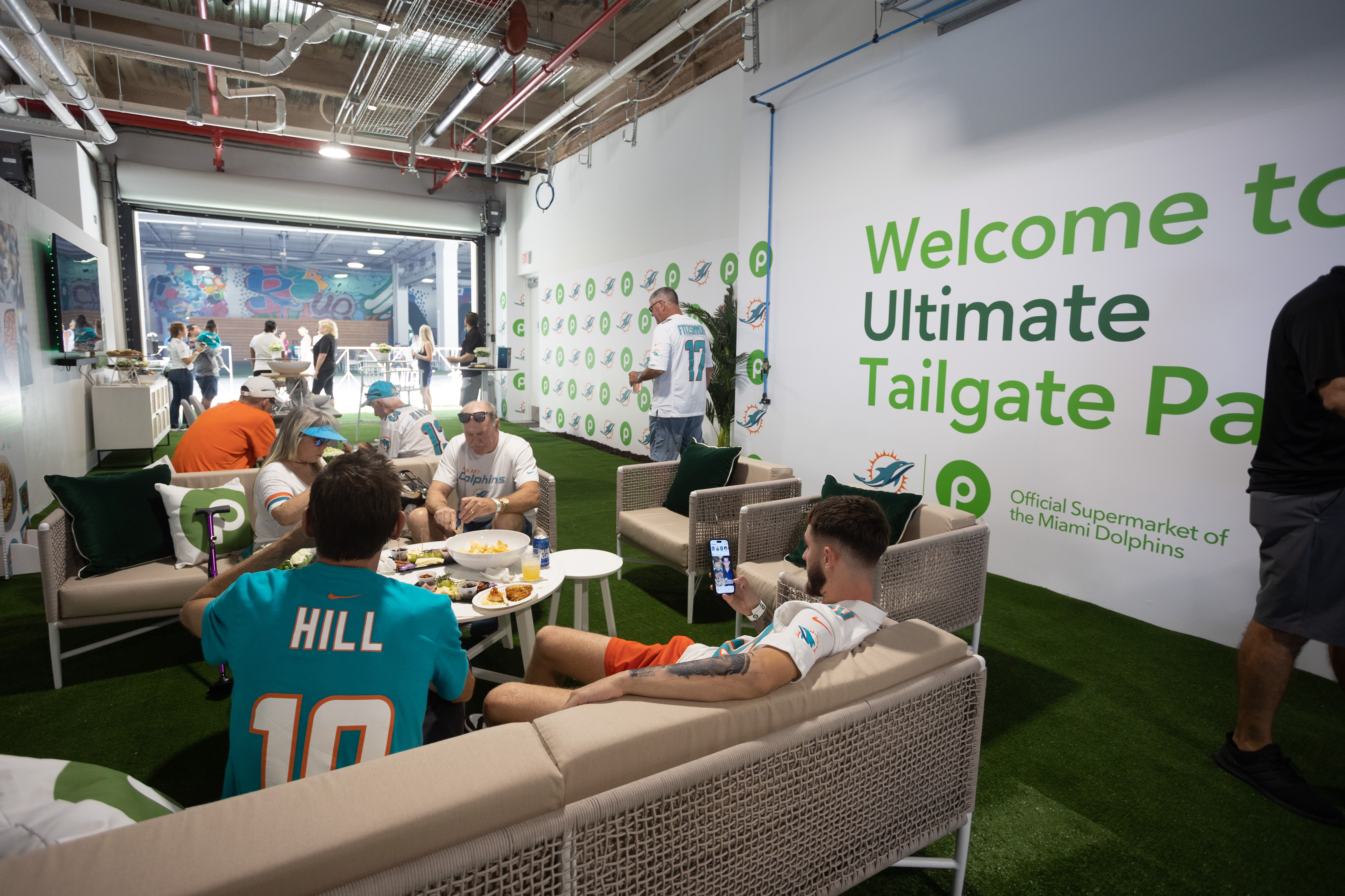Tailgate Garage during an NFL football game against the Denver Broncos